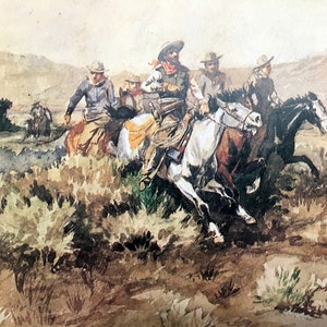 The Posse di C.M. Russell Stampa artistica di Charles M. Russell Western Cowboy