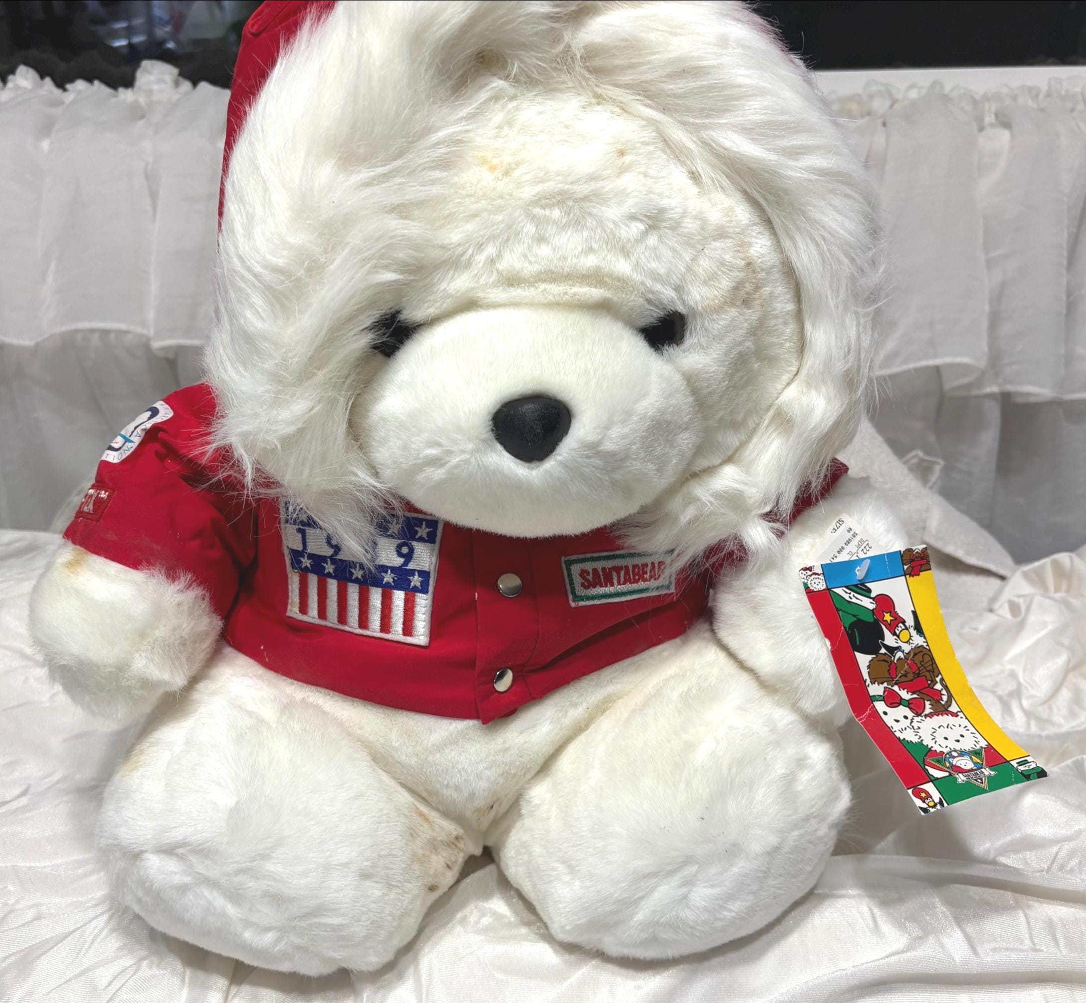 sudbury　Funny Bears ヴィンテージ スタジャン L相当 Plush 1989 Dayton Hudson SANTA BEAR Polar Explorer With Gore-tex