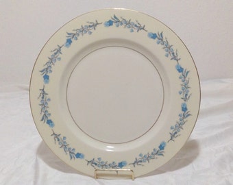 THEODORE HAVILAND China New York Clinton Dinner Plate Cream & Blue Floral