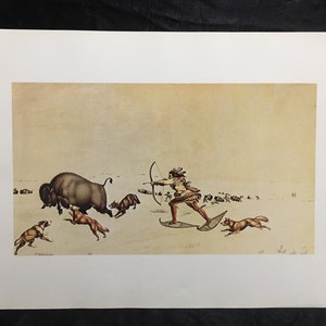 Peter Rindisbacher Indian Hunters Pursuing the Buffalo in the Early Spring 1822