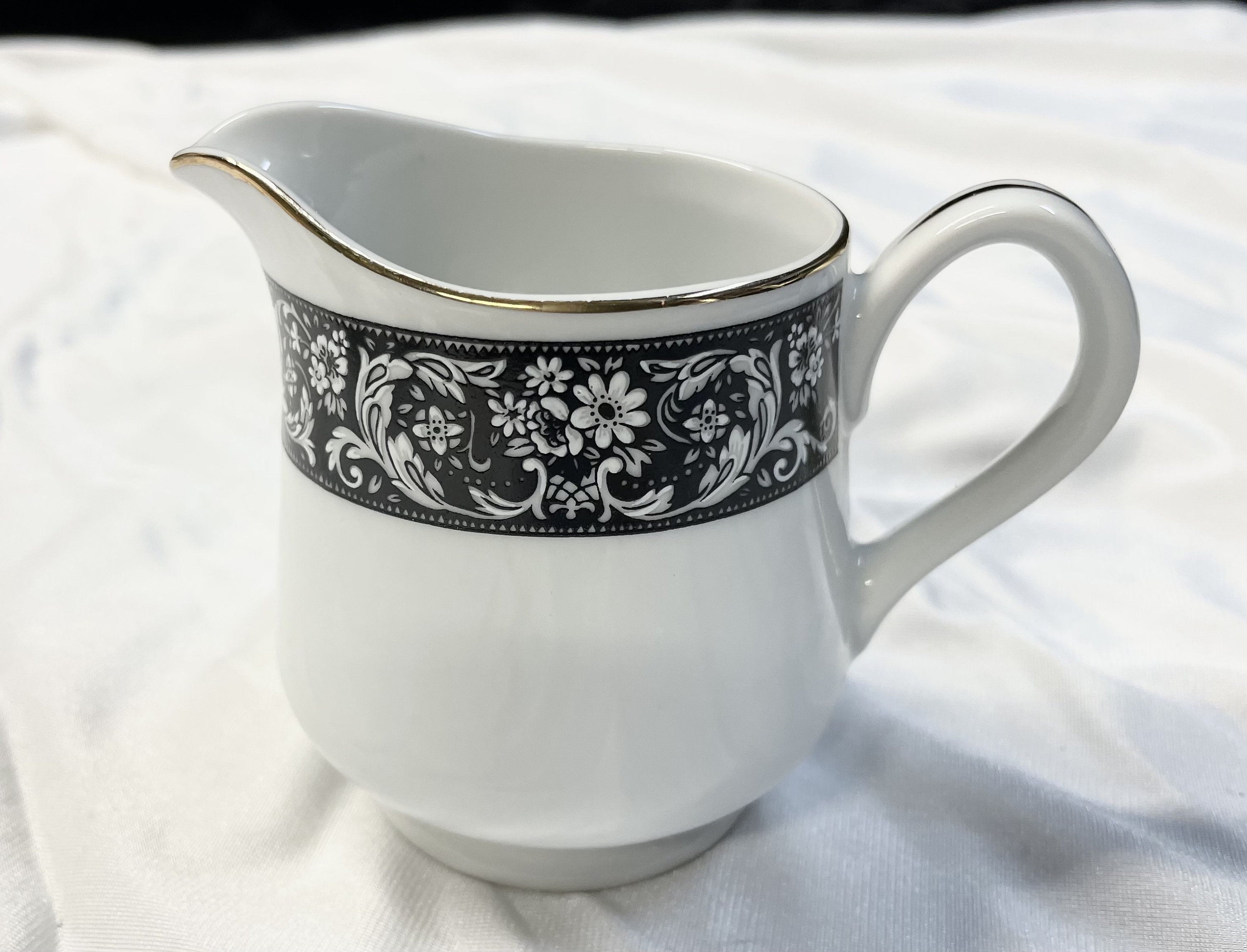 Nagara Fine China Japan Creamer White China Mid Century Retro