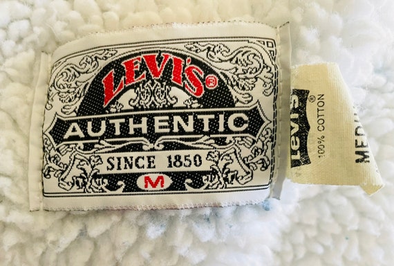 Authentic LEVIS Grunge Distressed Sherpa Lined De… - image 7
