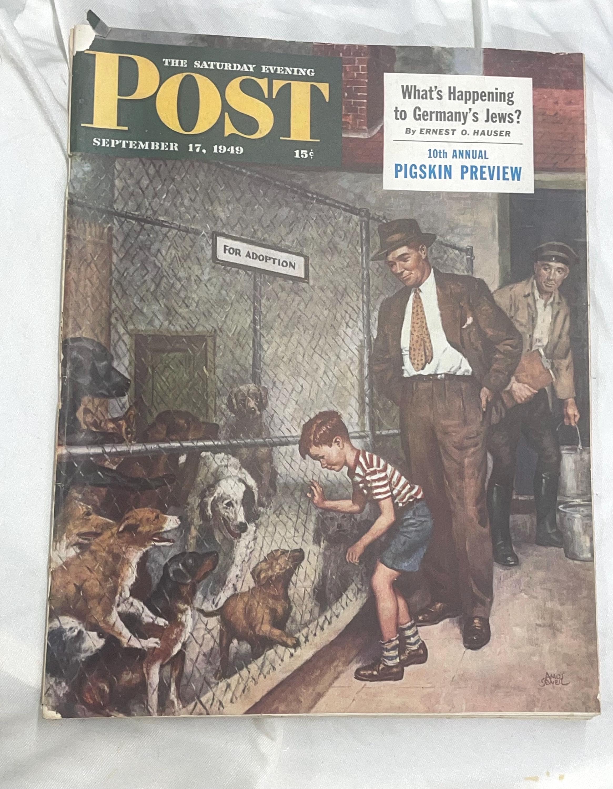 Saturday Evening Post Magazine September 17 1949 Dog Pound Amos