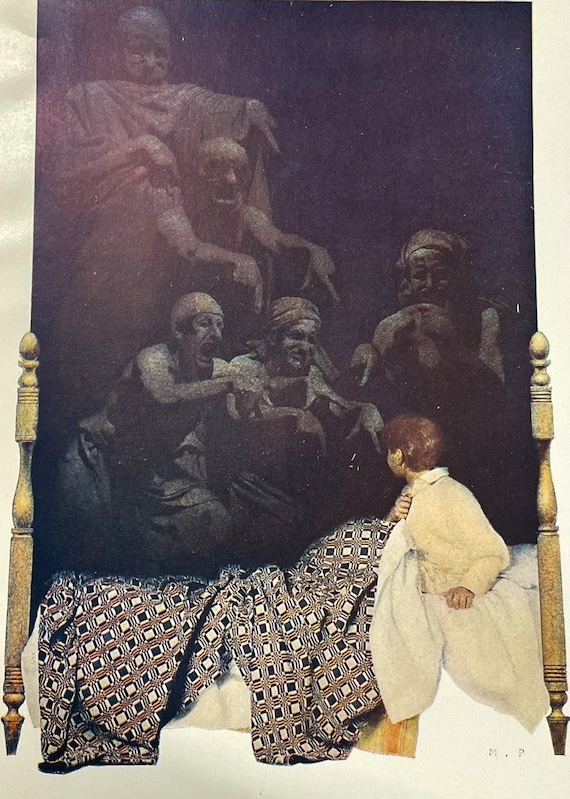 Maxfield Parrish 1904 Art Print RARE Children GHOSTS Scary - Etsy