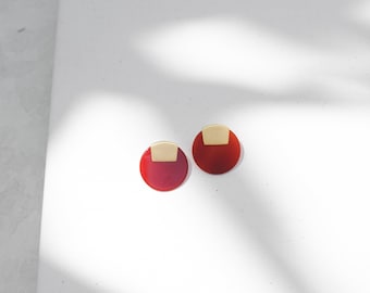 RED CARNELIAN MONU cap earring