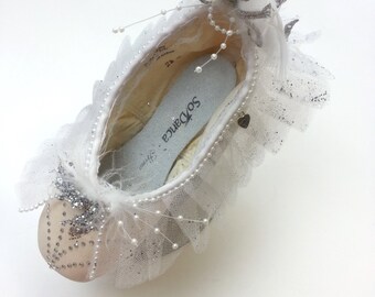One Ice Queen Hand Made Decorated Pointe Shoe