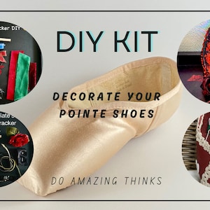 Kit de artesanato diy, presente de aniversário, arte, balé, quebra-nozes, pintura, sapatilhas de ponta, bolsa de brindes, sapatilhas de ponta decoradas