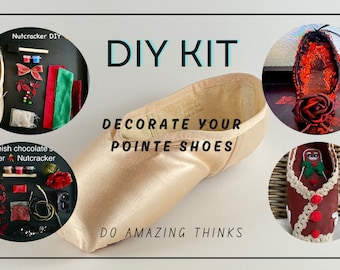 DIY クラフトキット I 誕生日 I ギフト I アート I バレエ I くるみ割り人形 I 絵画 I トウシューズ I ギフトバッグ I デコレーションされたトウシューズ
