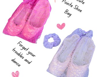 Pink , Purple, Ballet ,Pointe, Dance  Shoe Bag