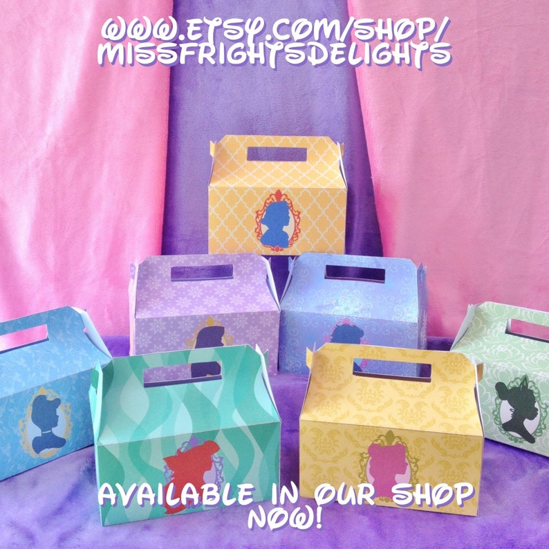 Snow White Pillow Boxes Instant Download Printable Snowwhite Gift Box Party Favors Pack Set Princess Party Treat Boxes Cute Present Idea