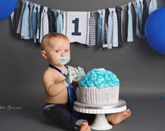 Party Supplies Baby 1st Birthday Boy Decorations W Crown First High
