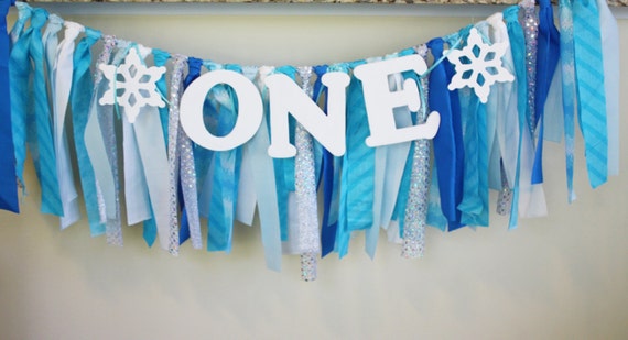 Winter Wonderland Highchair Banner, Bumble the Abominable Snowman Birthday banner, 1st Birthday boy, Winter Onederland, Frozen Party Il_570xn