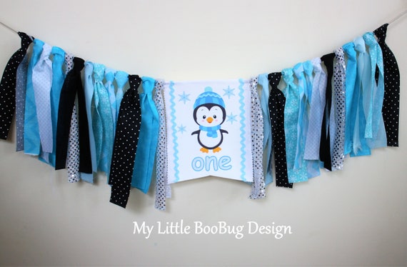 Penguin 1st birthday highchair banner, High Chair banner 1st birthday boy girl, 1st birthday decor, Winter Onederland, Winter Wonderland Il_570xn