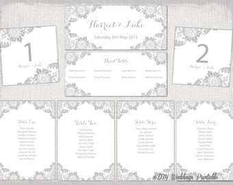 wedding seating chart template black and white etsy