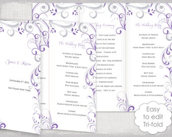 trifold program etsy