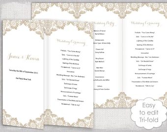 trifold program etsy