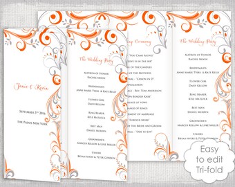 trifold program etsy