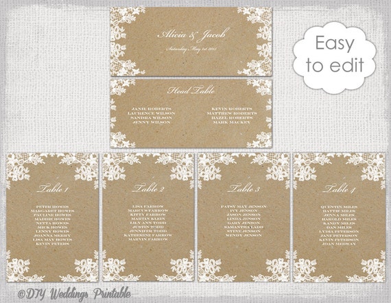 How To Create A Wedding Seating Chart In Word