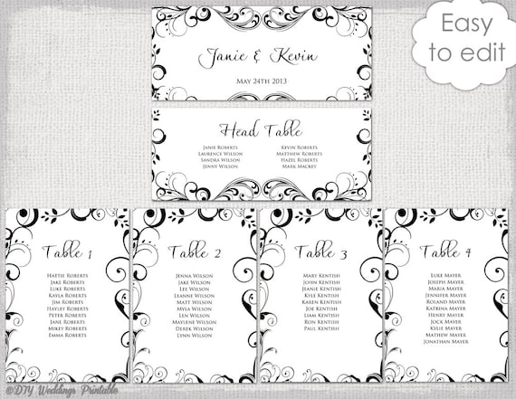 How To Create A Wedding Seating Chart In Word