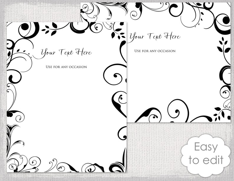 Sign Printable Wedding Signs Template Diy Scroll Etsy