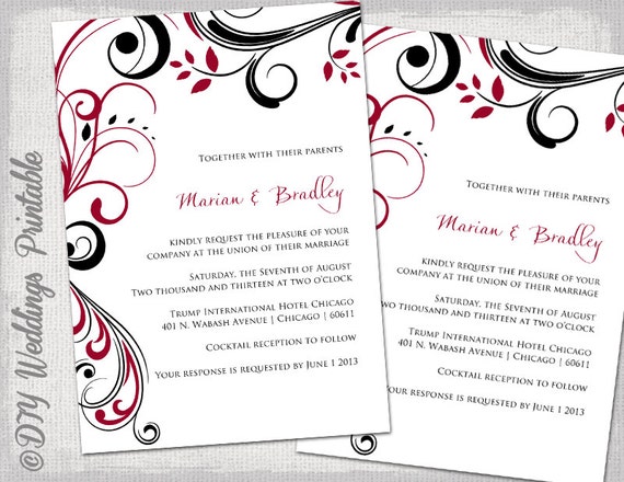Black And Red Invitation Templates 6