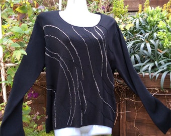 Vintage 80s XL Plus size evening jumper by Fay Louise