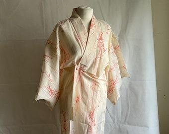 Fine cream juban kimono, exquisite, sheer.