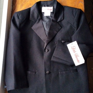 Vintage aged 3 boys Tuxedo jacket image 1