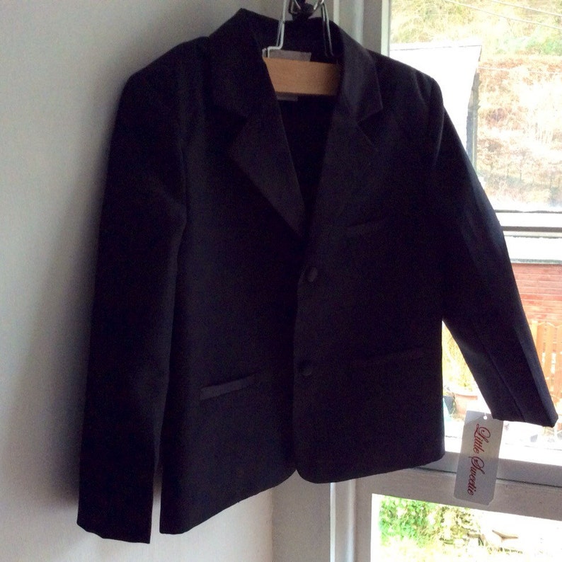 Vintage aged 3 boys Tuxedo jacket image 5