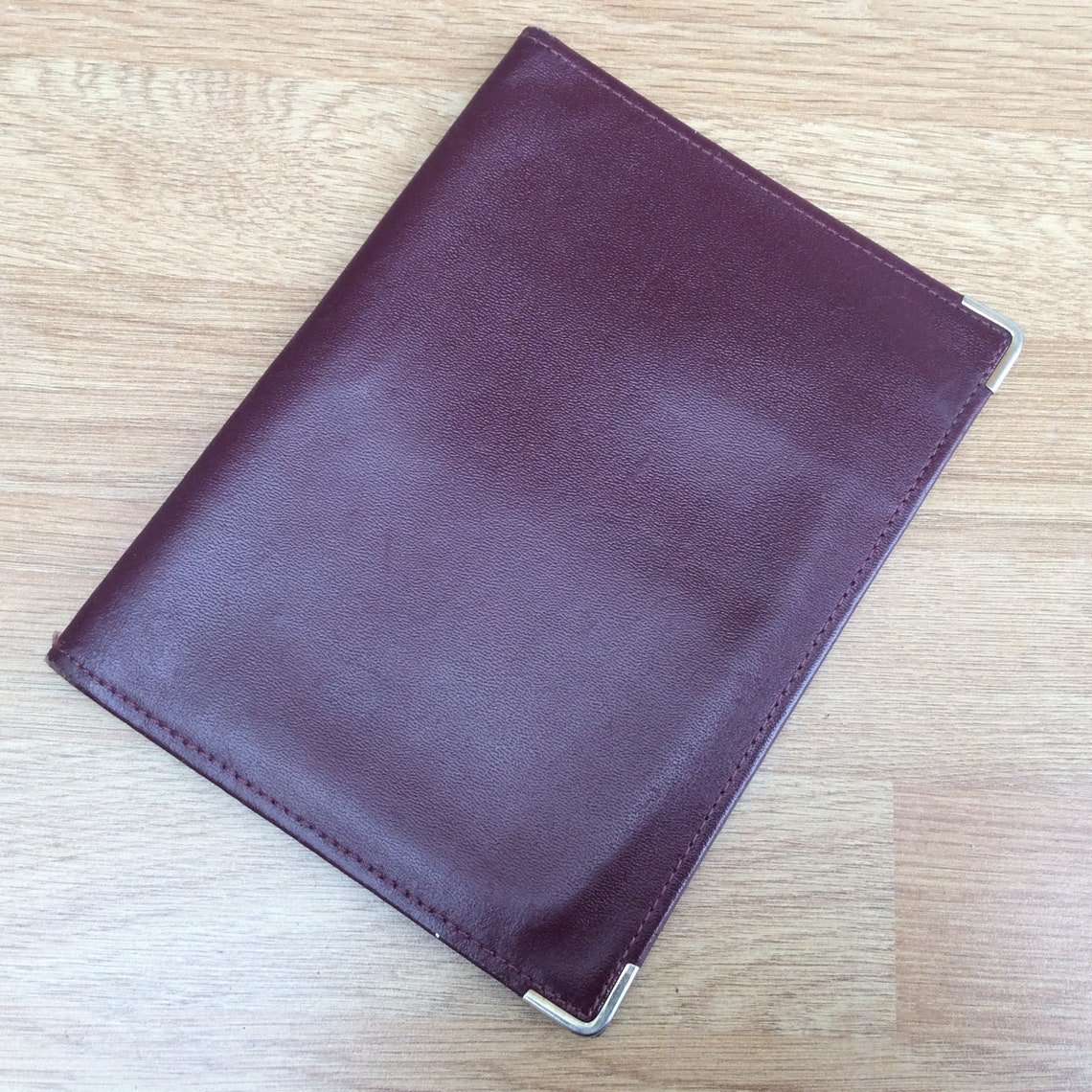 Vintage Leather Travel Documents Wallet Fine Oxblood Leather Etsy UK