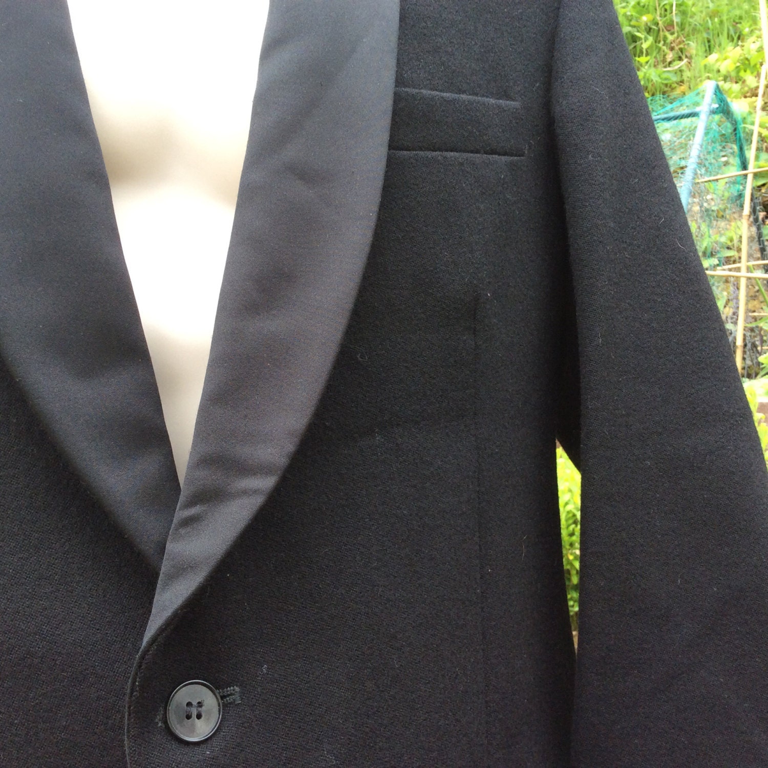 Image of Vintage 38/40 98cm, Tuxedo Dinner Jacket, Tailored Wool Tux Jacket