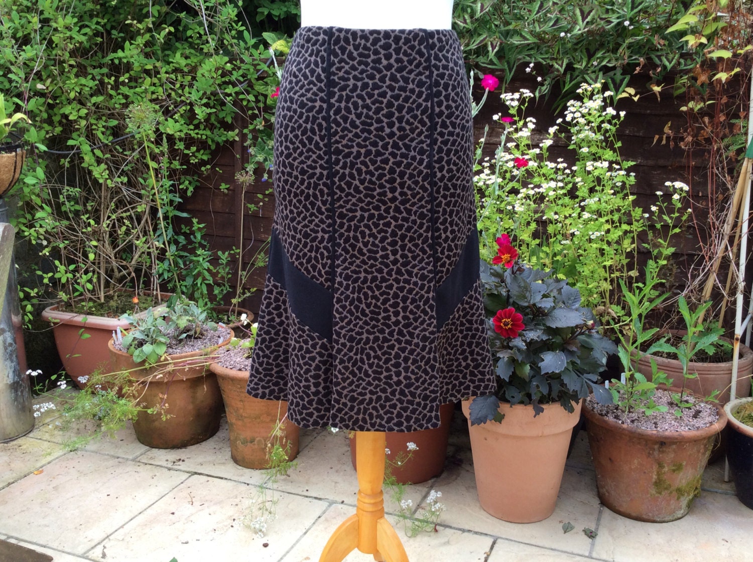 Image of Vintage Uk  Us  Eu  Animal Flare Skirt , Deadstock Item