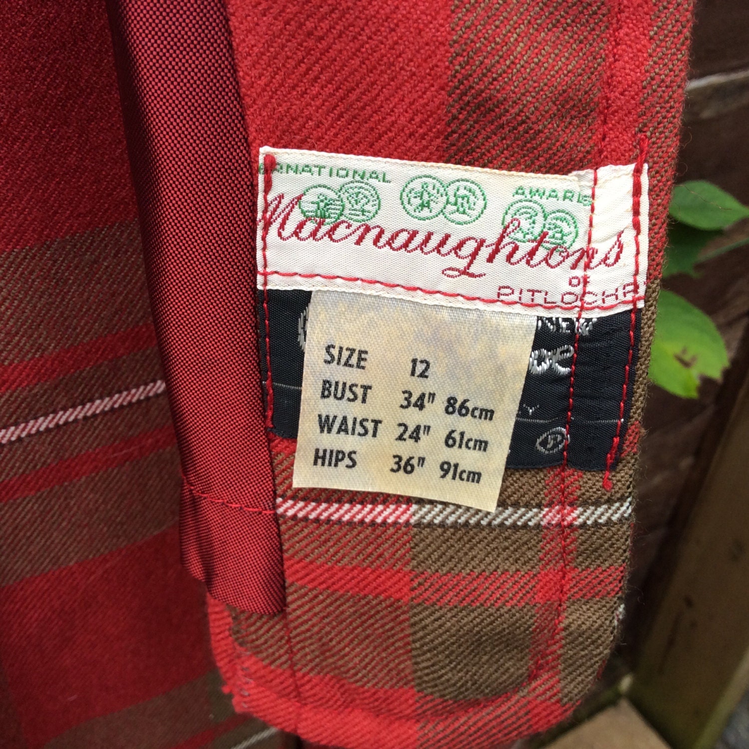 Vintage S/M 60s Scottish Tartan Two Piece - Etsy UK