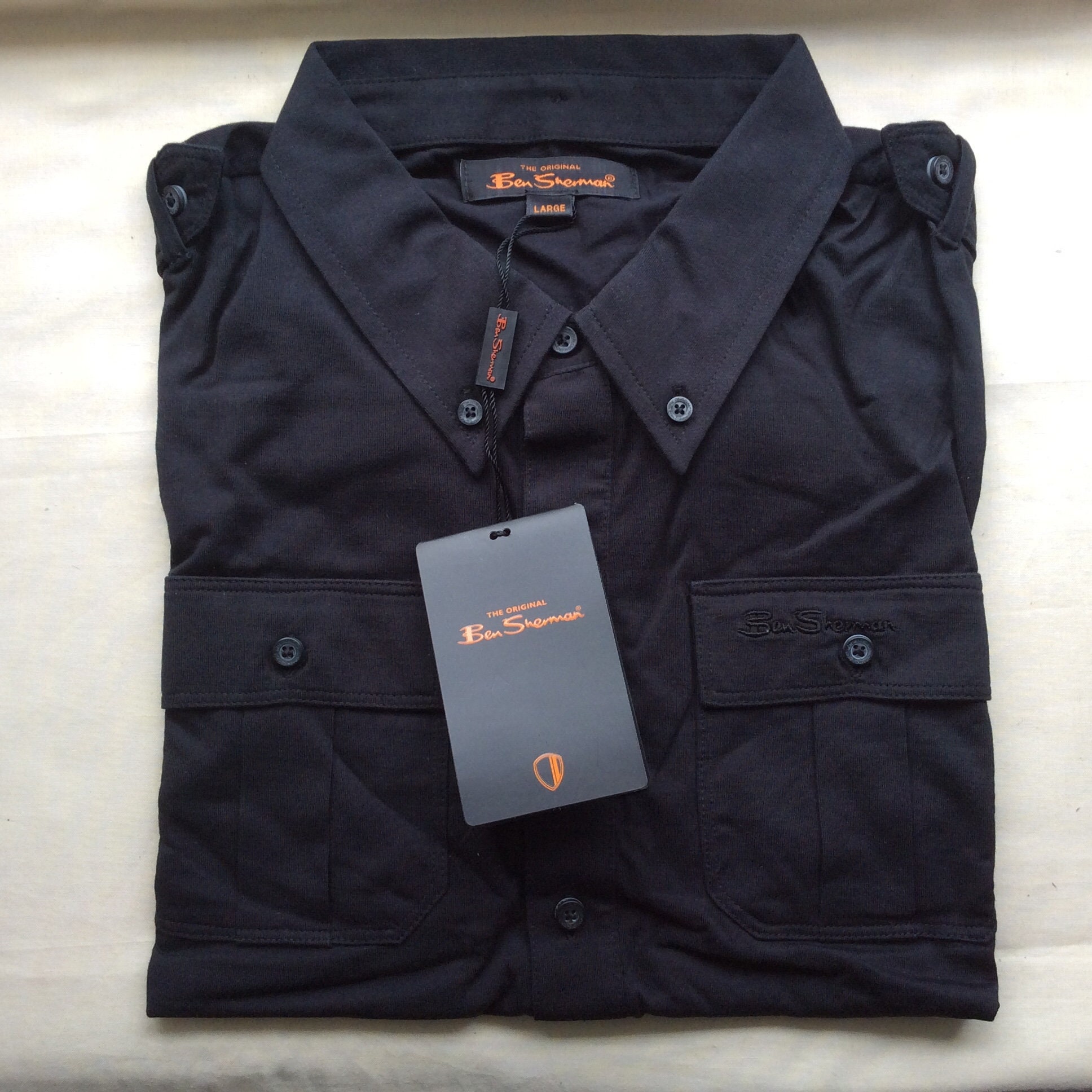 ben sherman black button down shirt