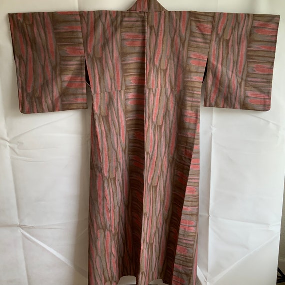 Vintage Japanese kimono, mid 20th century, pink, … - image 8