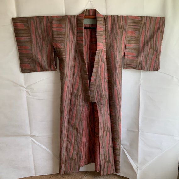 Vintage Japanese kimono, mid 20th century, pink, … - image 10