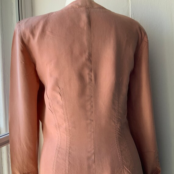 Vintage Betty Barclay 1980s pure silk dress, M. - image 7