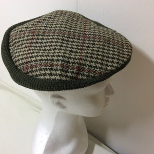 Vintage cloth cap, traditional gentlemans tweed and knitted cloth cap, S M, Quality Headwear. image 8
