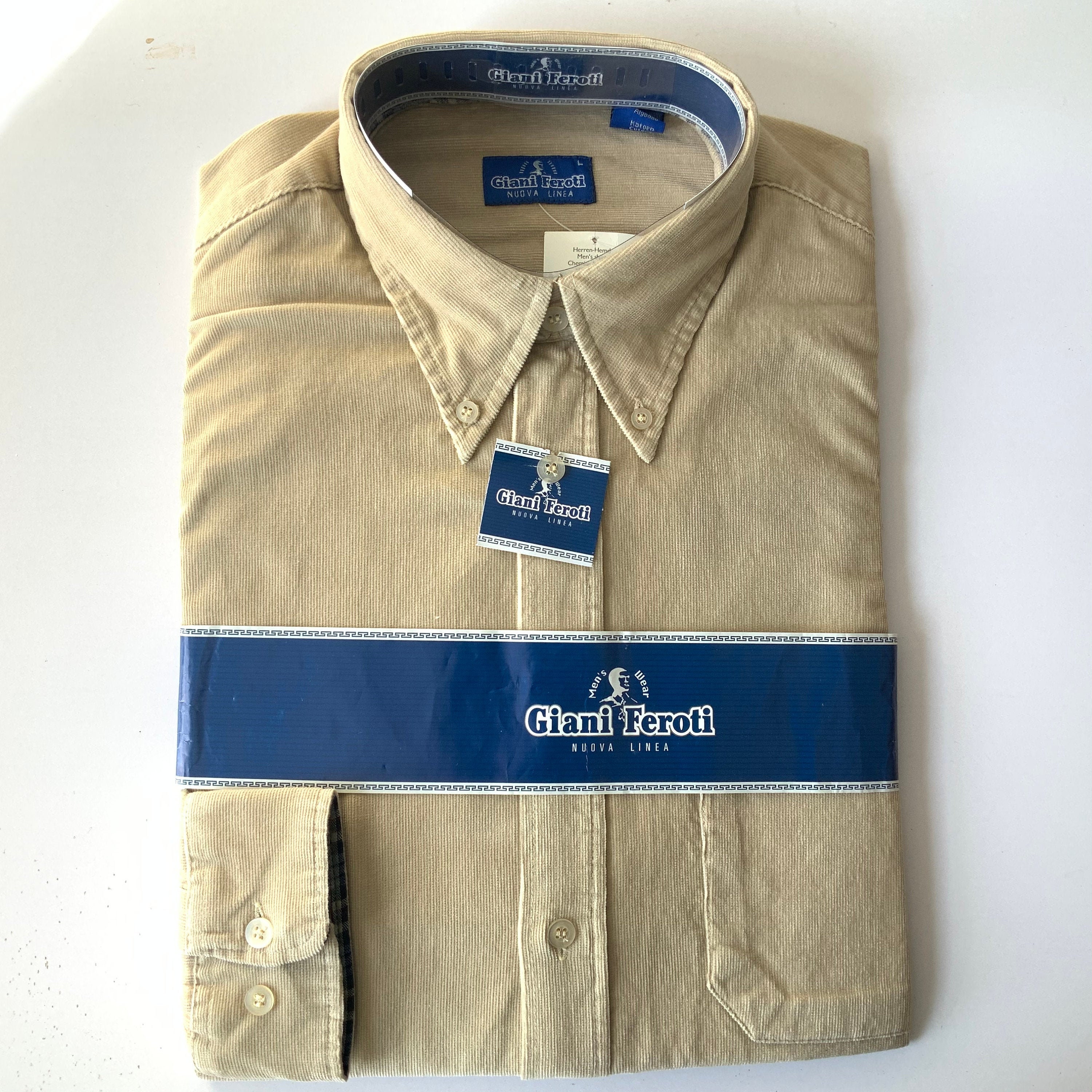 Vintage Giani Feroti Needle Cord Shirt, L, 16 1/2 Collar Vintage Giani Feroti Needle Cord Shirt, L, 16 1/2 Collar