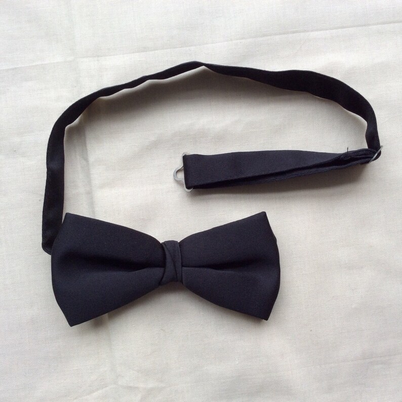 Black Polyester Bow Tie Beau Monde.made in Britain. - Etsy UK