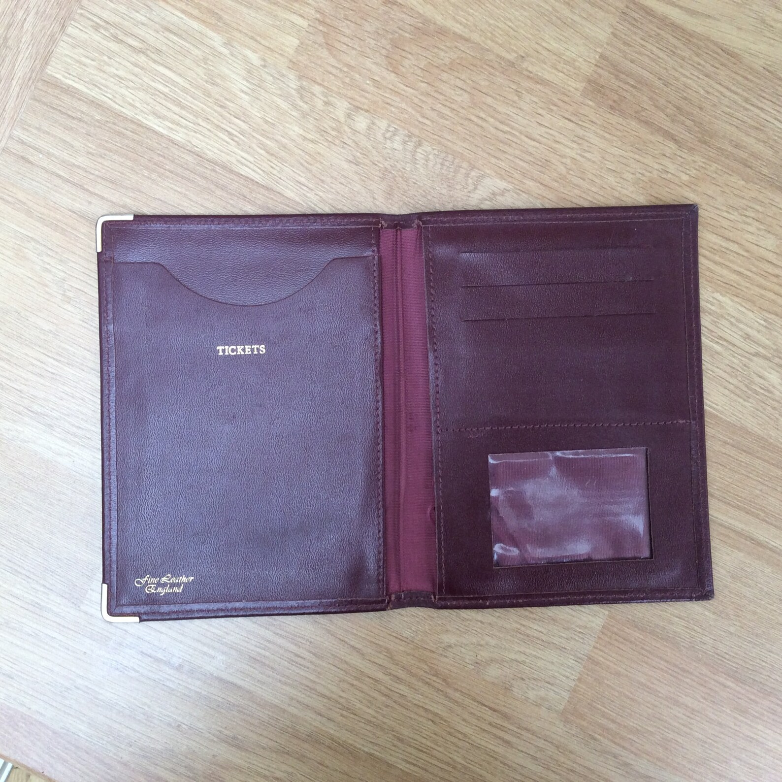 Vintage Leather Travel Documents Wallet Fine Oxblood Leather Etsy UK