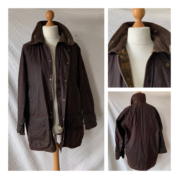 Vintage Barbour Beaufort proofed jacket, brown, cl