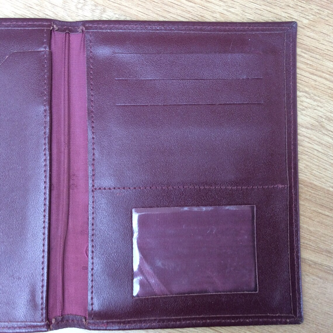 Vintage Leather Travel Documents Wallet Fine Oxblood Leather Etsy UK