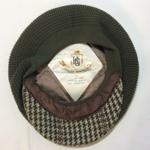 Vintage cloth cap, traditional gentlemans tweed and knitted cloth cap, S M, Quality Headwear. image 2