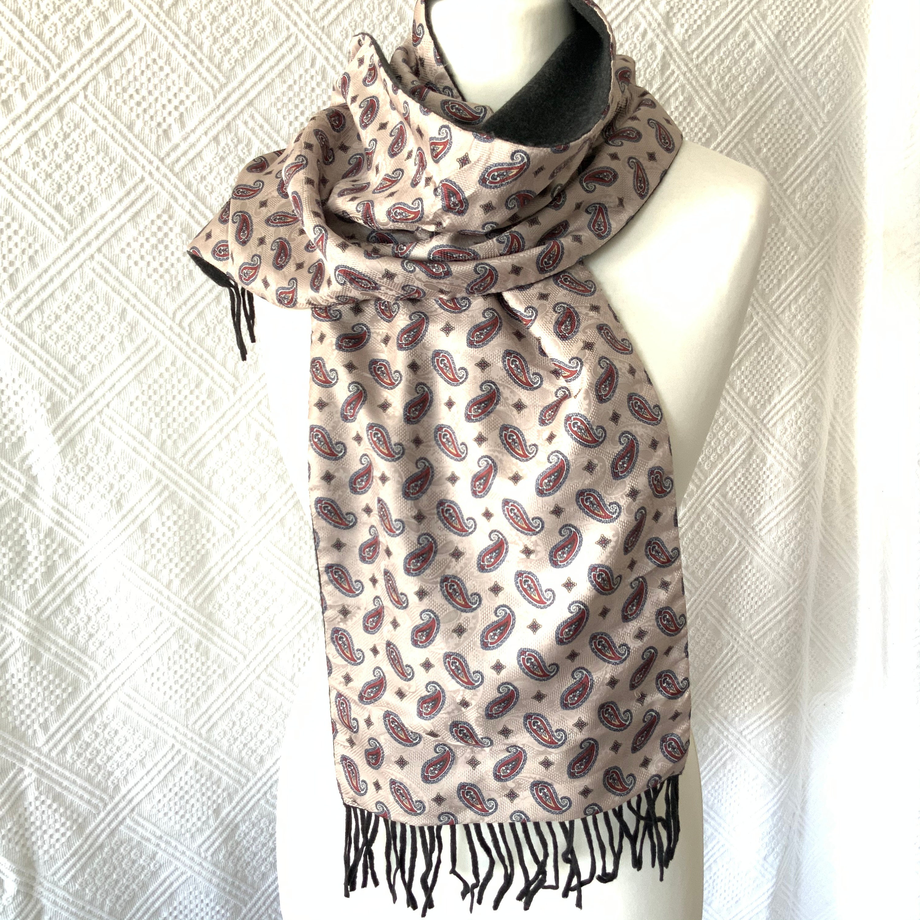 Mens Paisley Double Sided Scarf Scooters Mod Scarf - Etsy UK
