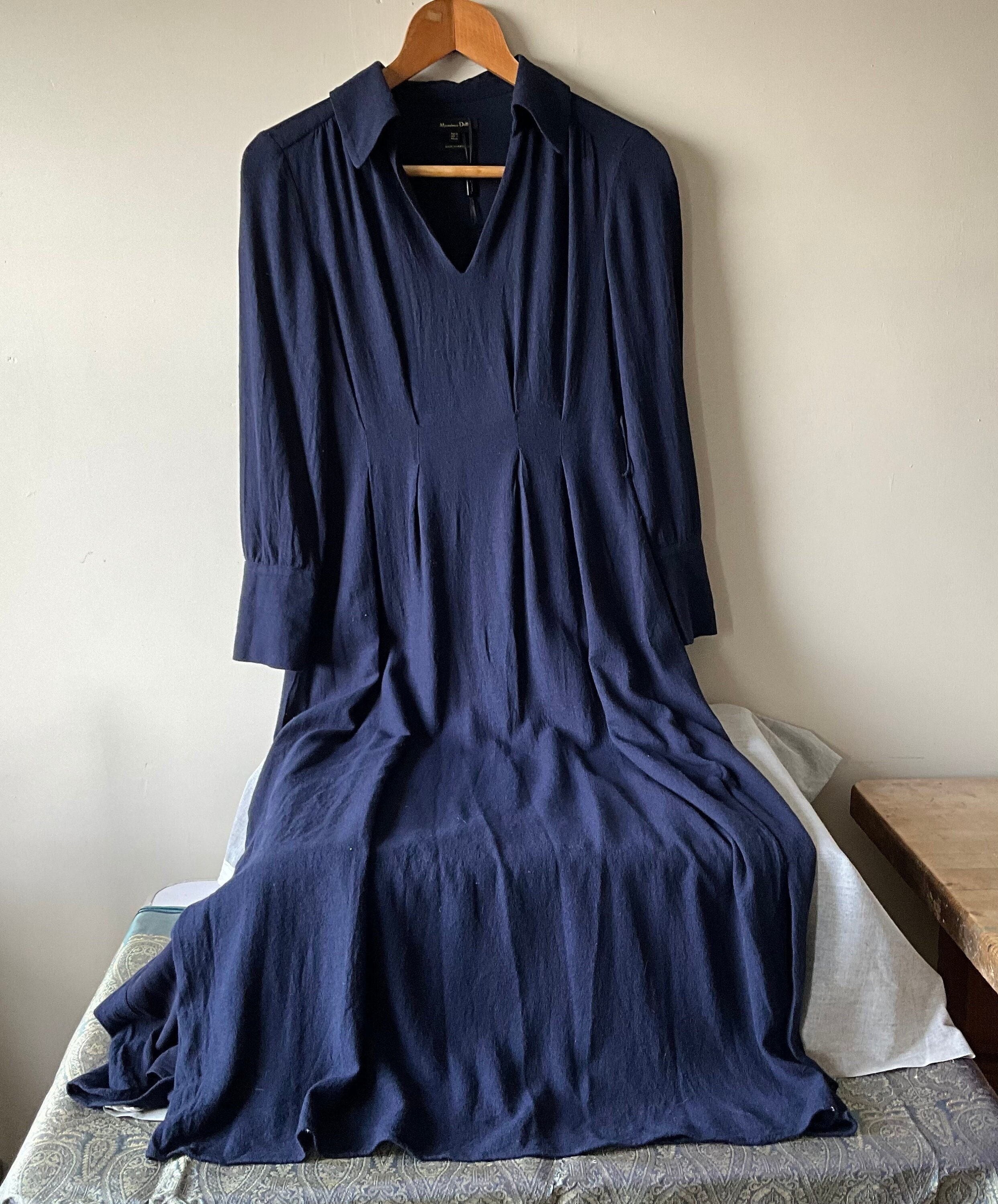Vintage Navy Blue Massimo Dutti Dress EUR 34 USA 2 Mex 24 Etsy