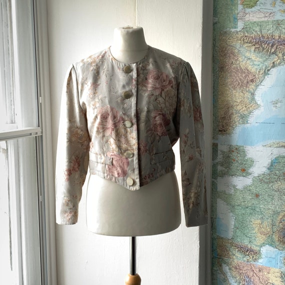 Rose print deals jacket