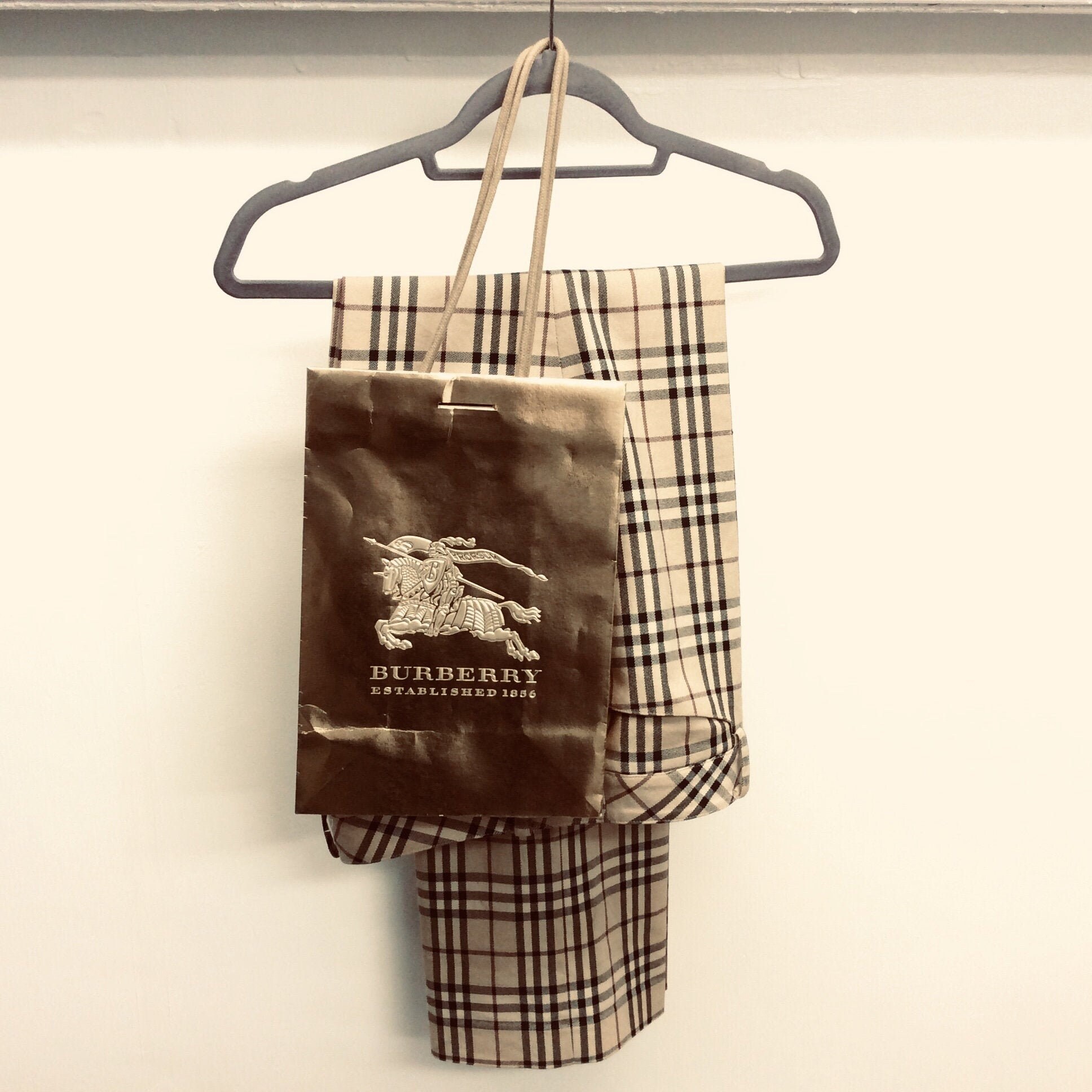 Image of Vintage S Burberrys Nova Check W " cm Wool Pants, Made in Scotland