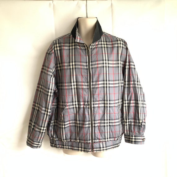 Vintage Burberry Jacket, Reversible Grey Check and Black Vintage Burberry Jacket, Reversible Grey Check and Black