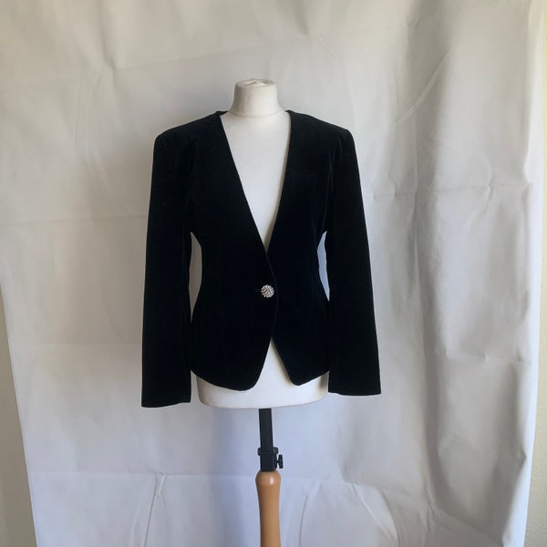 Black Velvet Jacket Etsy